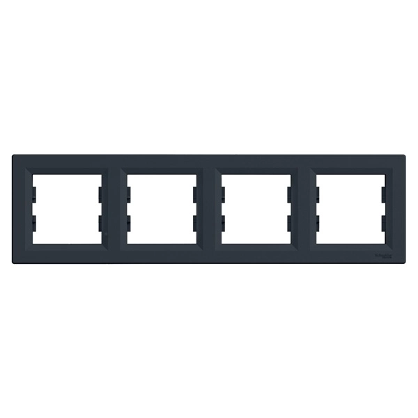 Schneider EPH5800471 ASFORA vízszintes antracit négyes keret