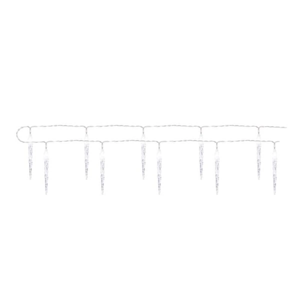 Emos DCGC01 1,35m/10LED/2xAA/beltéri/hideg fehér/időzítős/jégcsapok karácsonyi LED fényfüzér