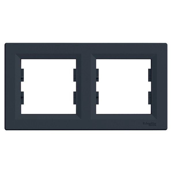 Schneider EPH5800271 ASFORA vízszintes antracit kettes keret