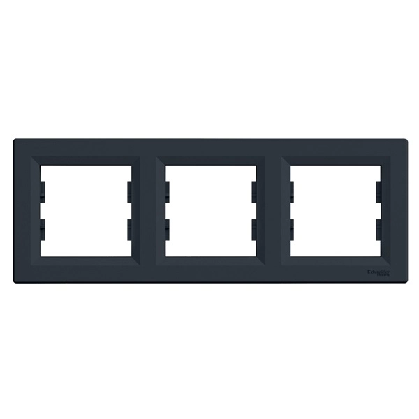 Schneider EPH5800371 ASFORA vízszintes antracit hármas keret